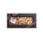 tavolozza di cioccolato fondente variegata con cioccolato bianco con frutta secca